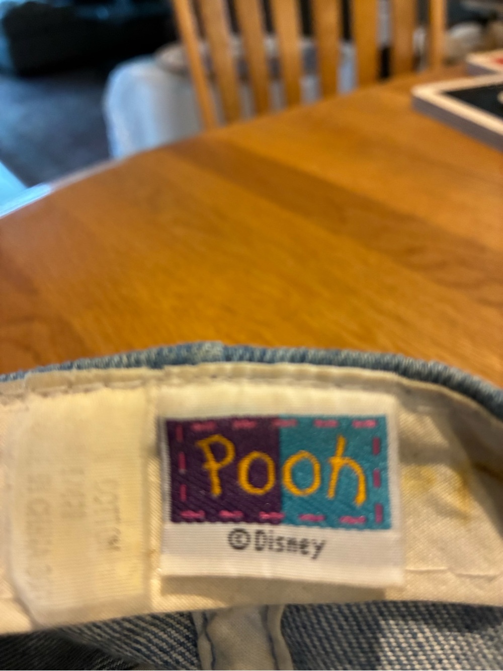 Disney Light Blue Denim Cap with Winnie the Pooh and piglet Patch - Picture 3 of 4